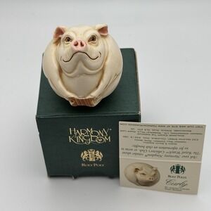 HARMONY KINGDOM ROLY POLY "CURLY" PIG TRINKET BOX BY ADAM BINDER ~ NEW!